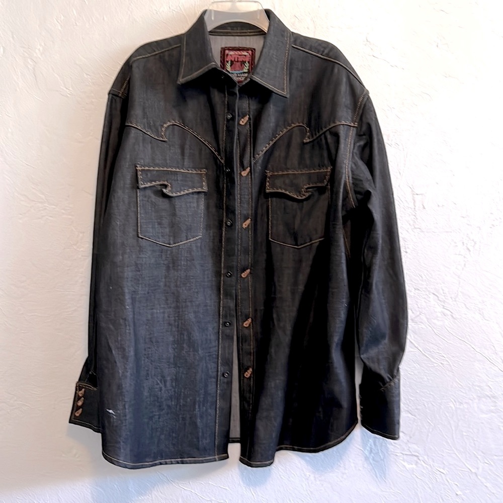 Custom denim western style man’s shirt